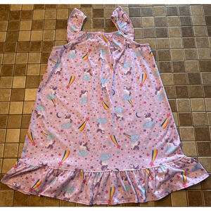 Girls Gymboree Purple Unicorn Nightgown Size M (7-8)